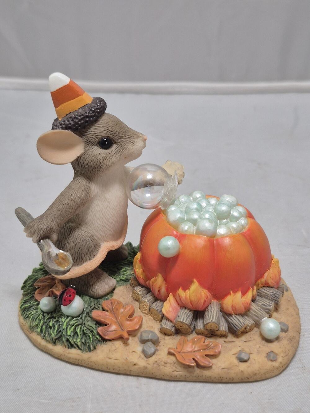 💥 Charming Tails,” Bubbly Brew,” Fitz And Floyd Mouse Figurine Resin 3" Tall T